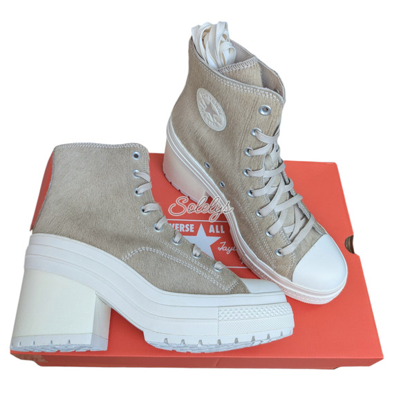 Converse Chuck 70 De Luxe Heel Genuine Calf Pony Hair Platform Sneaker 11 NEW - Picture 1 of 12